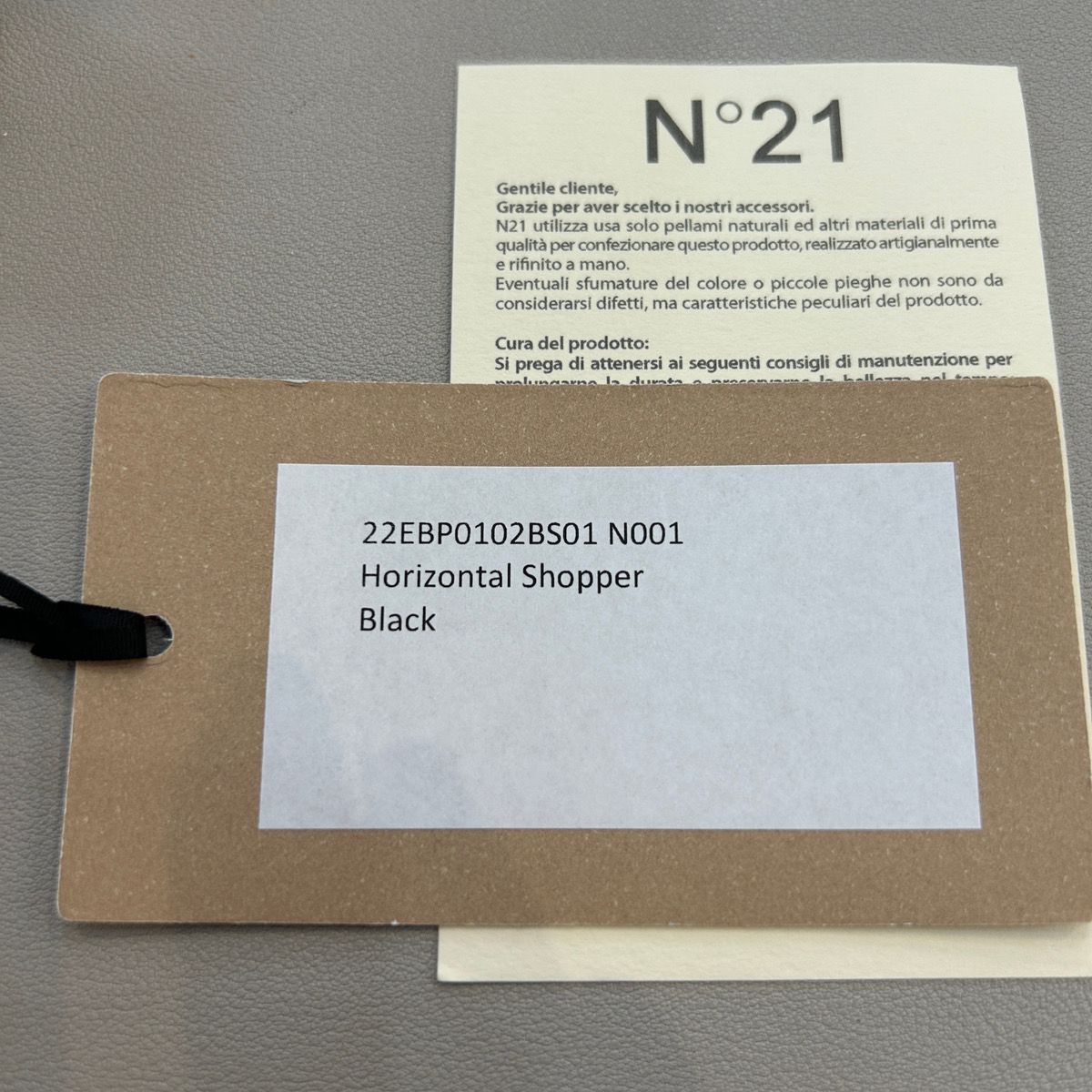 美品 22SS N°21 ヌメロヴェントゥーノ ホリゾンタルショッパー 2WAY 