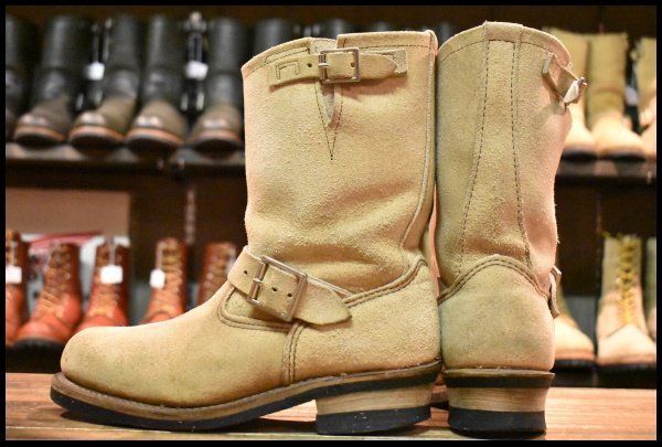  7 5 D 08年 レッドウィング 8268 スエード エンジニア ホーソーンアビレーン ラフアウト スチールトゥ ブーツ redwing FI 175 エンジニアブーツ ブーツ 革靴
