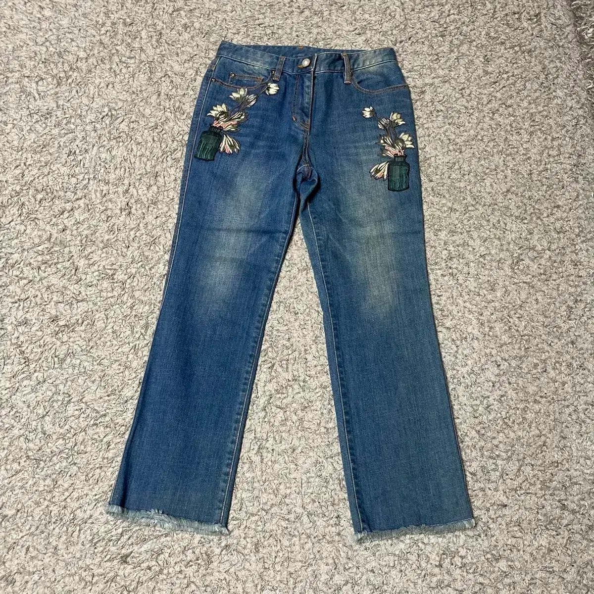 LATT by T クロップド デニム パンツ