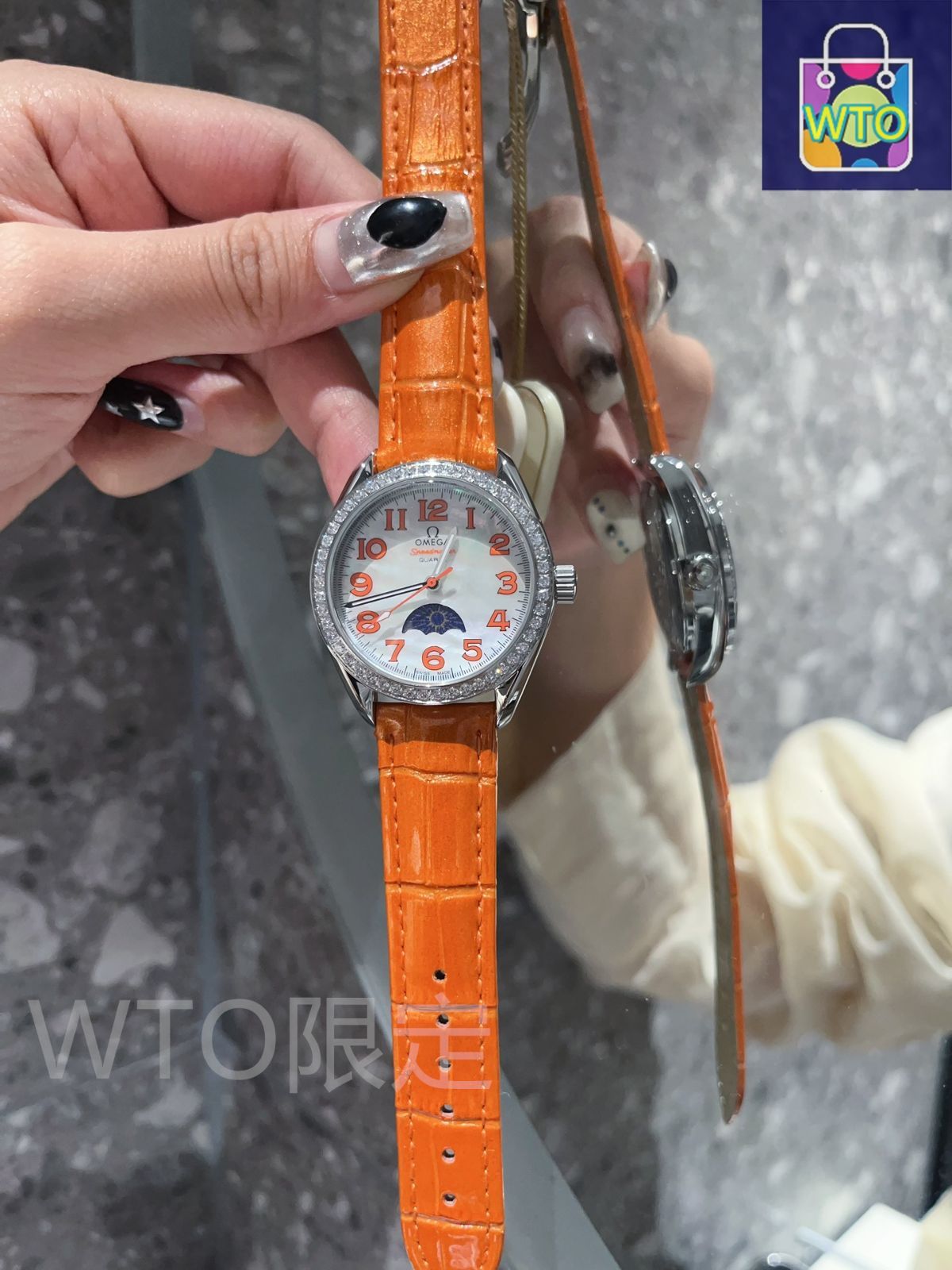 今日 Omega オメガ スピードマスター ムーンフェイズ 指針に夜光効果を備える-WTO輸入2