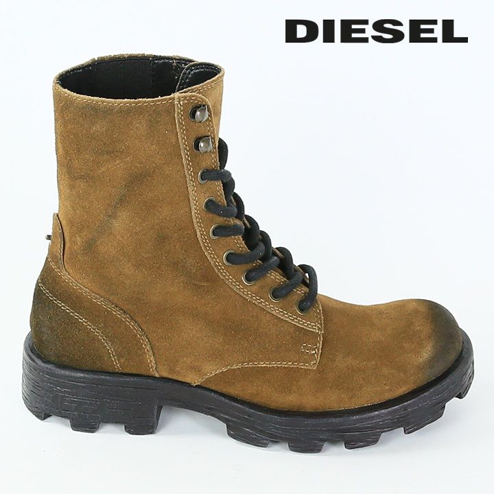 新品・未使用 ディーゼル DIESEL スエードレザーワークブーツ 靴 メンズ 牛革 本革 チャンキーソール D-HAMMER-BT