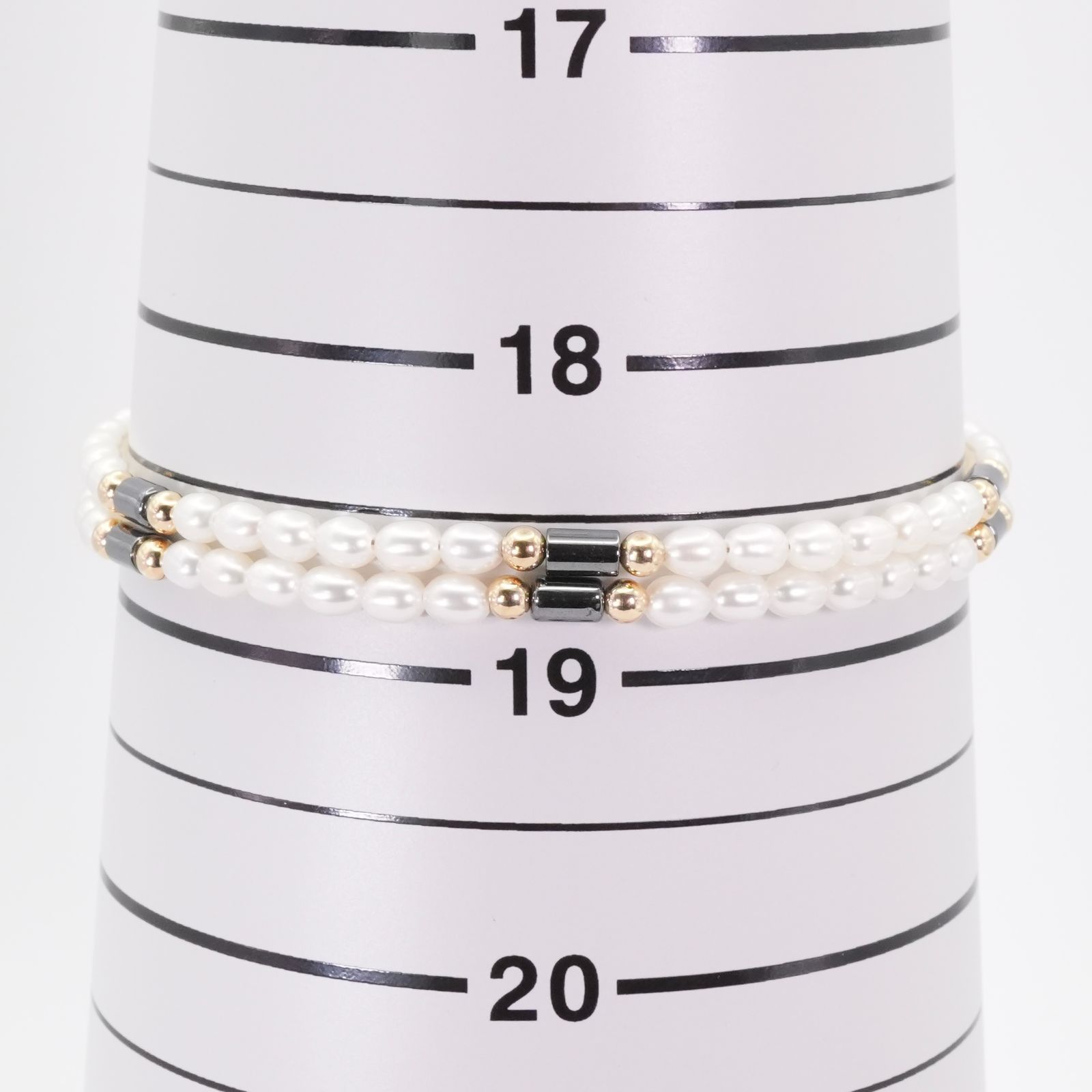 K18 2連パールブレスレット MIKIMOTO ミキモト K18 パール ブレスレット 2連 真珠 ゴールド