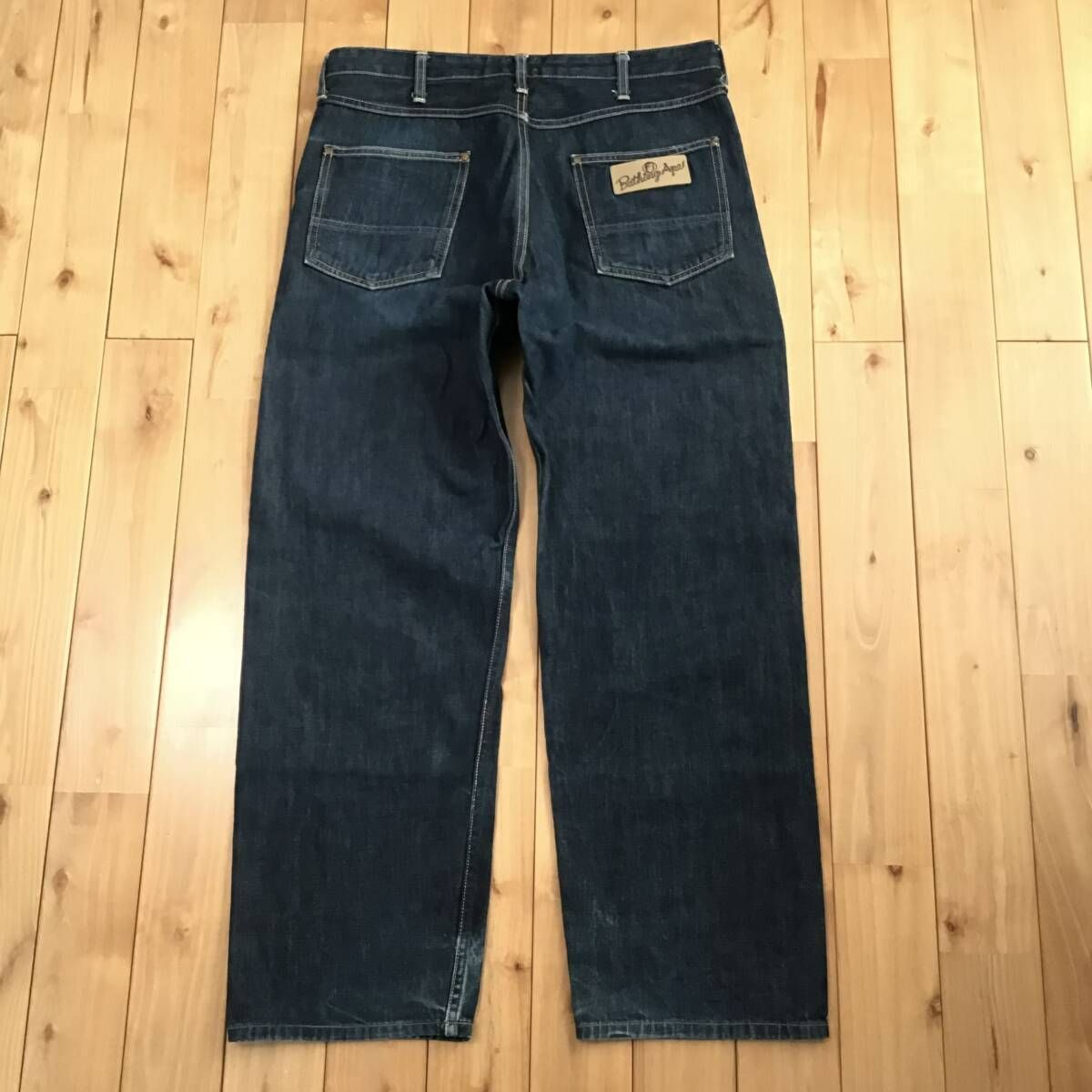 BAPE LOGO Denim Pants Lサイズ a bathing ape デニム パンツ エイプ