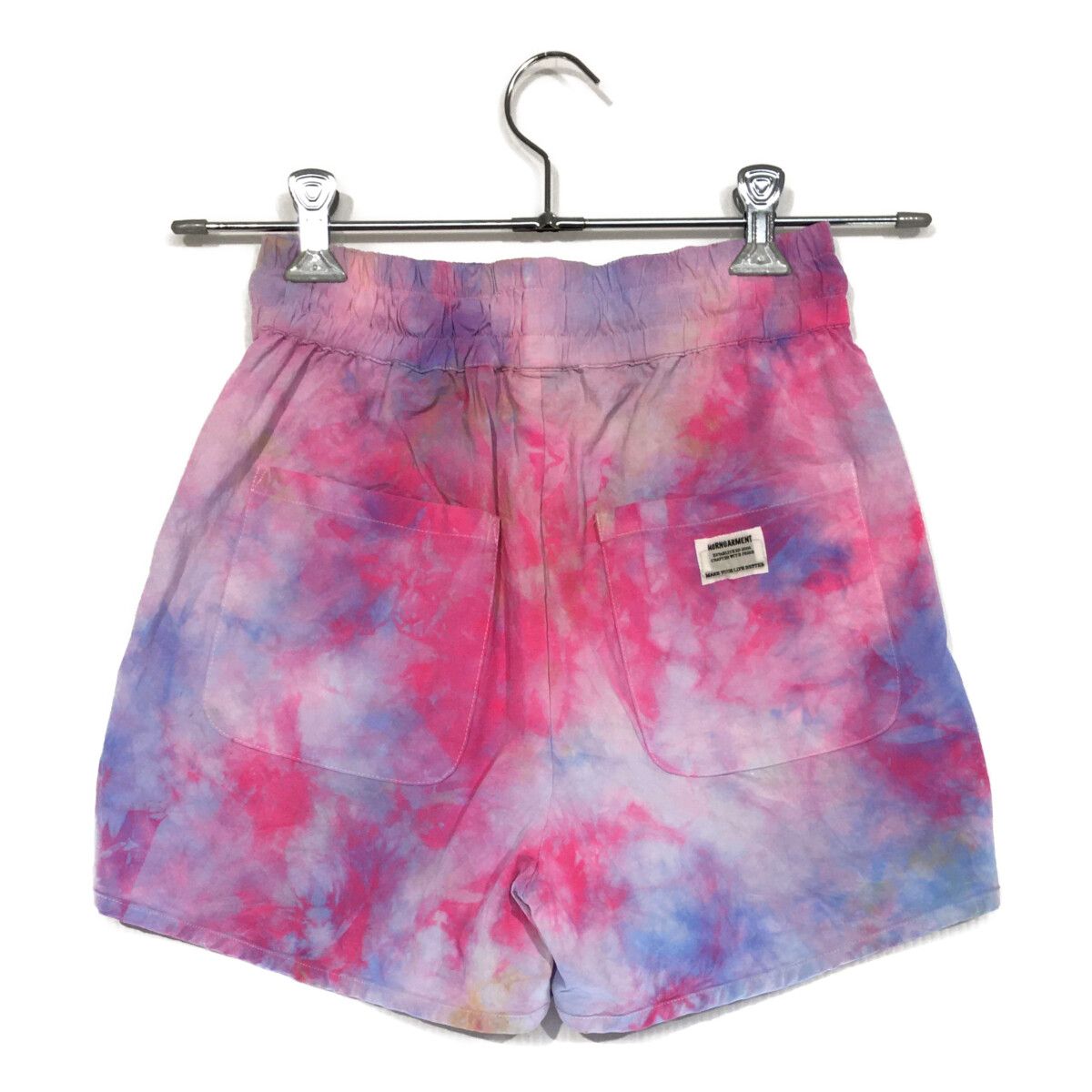 HORN GARMENT - coco 中古 ホーンガーメント HORN GARMENT レディース ショートパンツ 36(S) 水色系 タイダイ柄 中古 レディース ホーンガーメント HORN GARMENT ショートパンツ