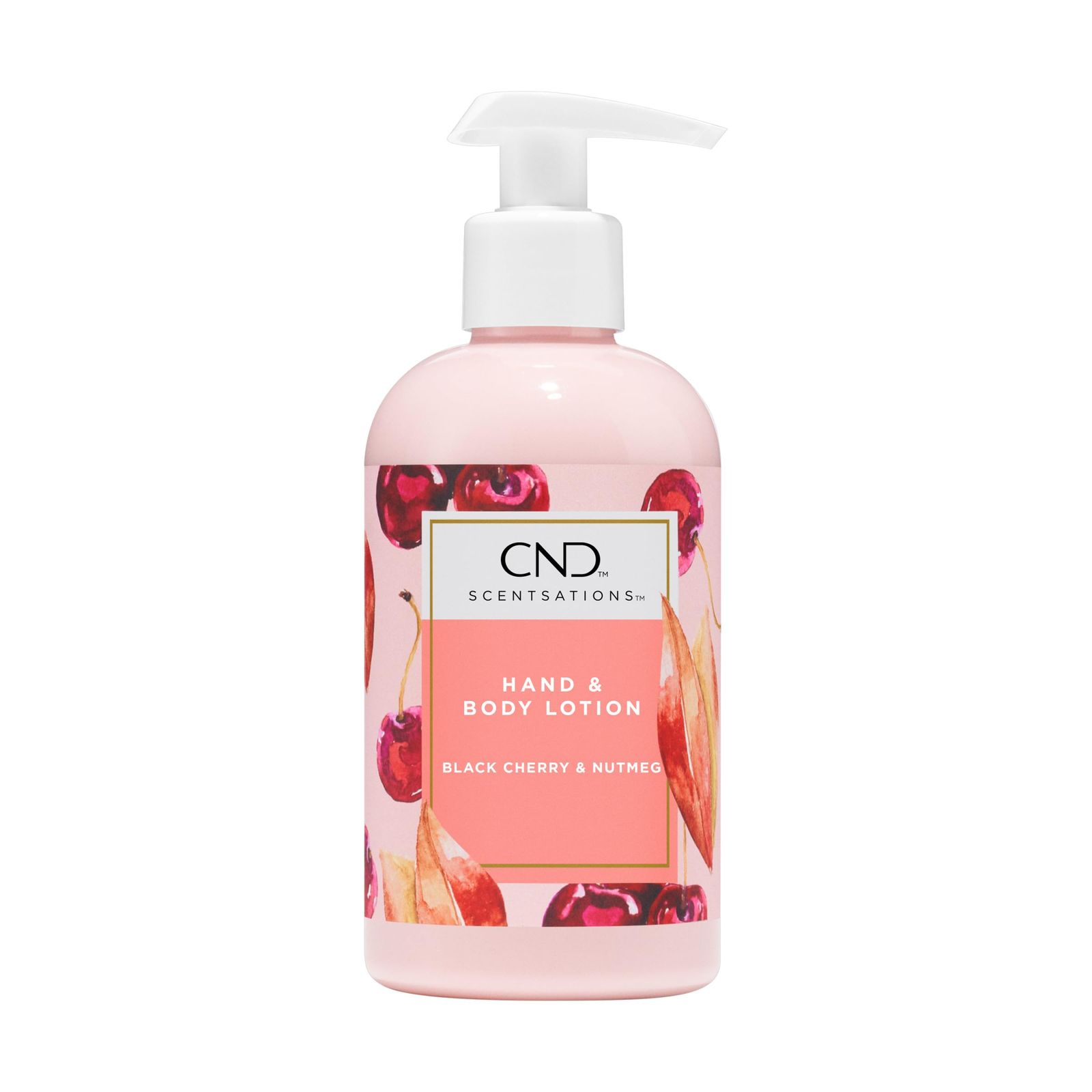 CND センセーション ハンドu0026ボディローション ブラックチェリーu0026ナツメグ 245ml 若々しいブラックチェリーu0026ナツメグの甘酸っぱい香り 