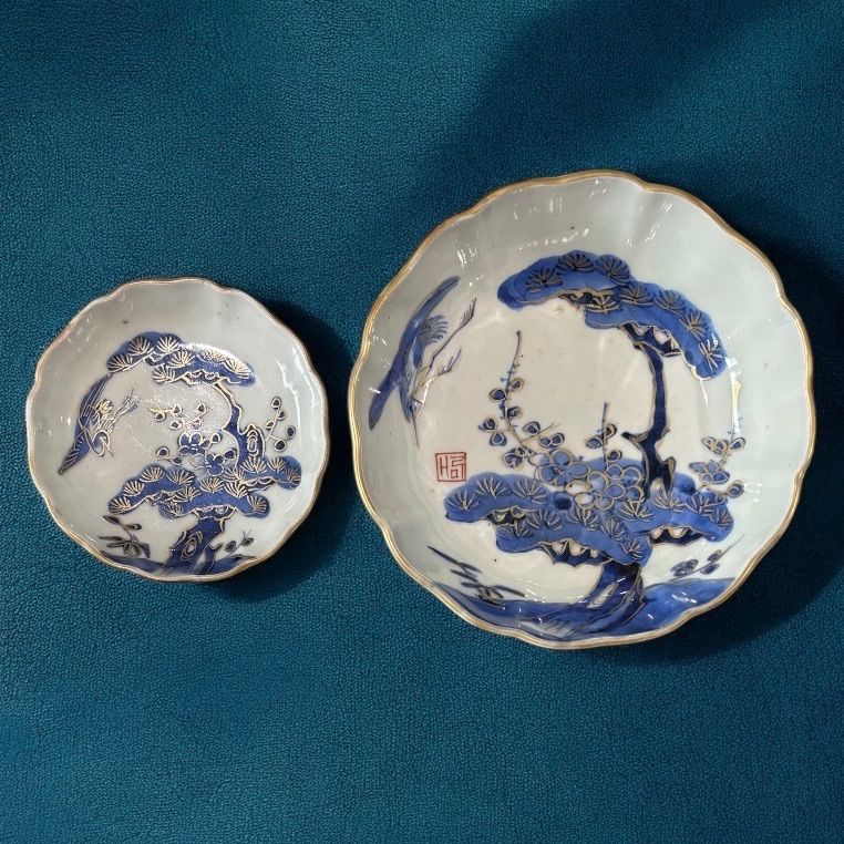 古伊万里の小皿江戸後期(骨董品)