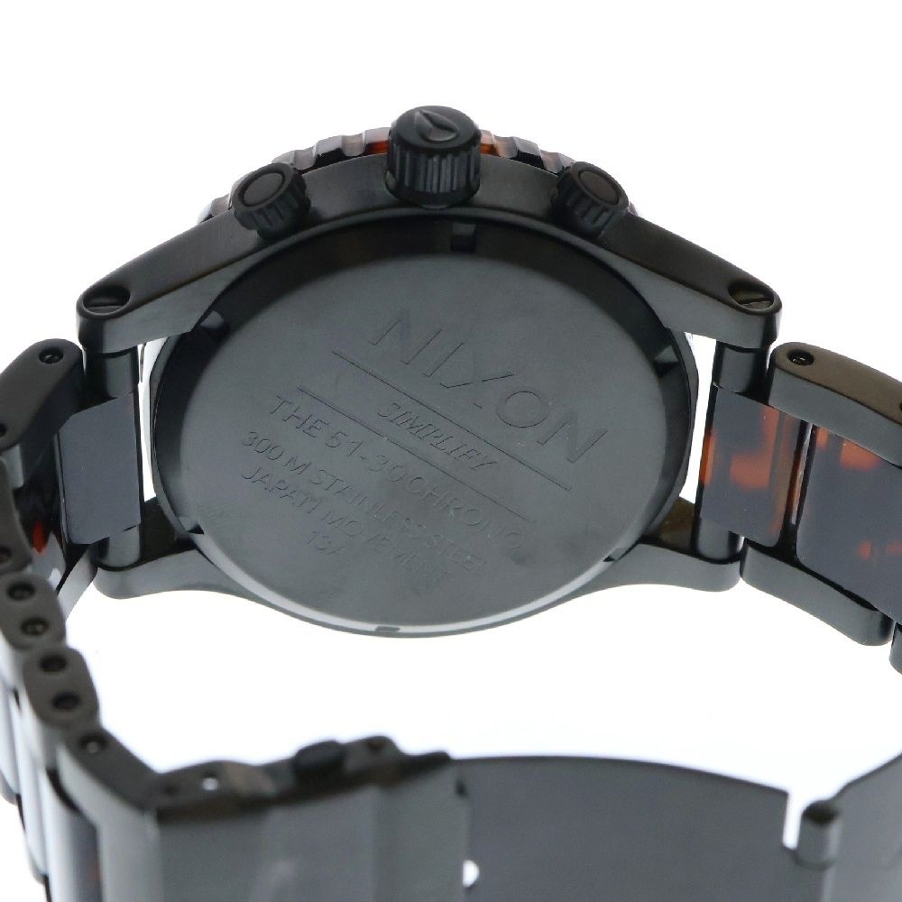 NIXON ブラック クロノグラフ 腕時計 NIXON クロノグラフ 腕時計 ブラック ニクソン 腕時計 48-20 A3631602