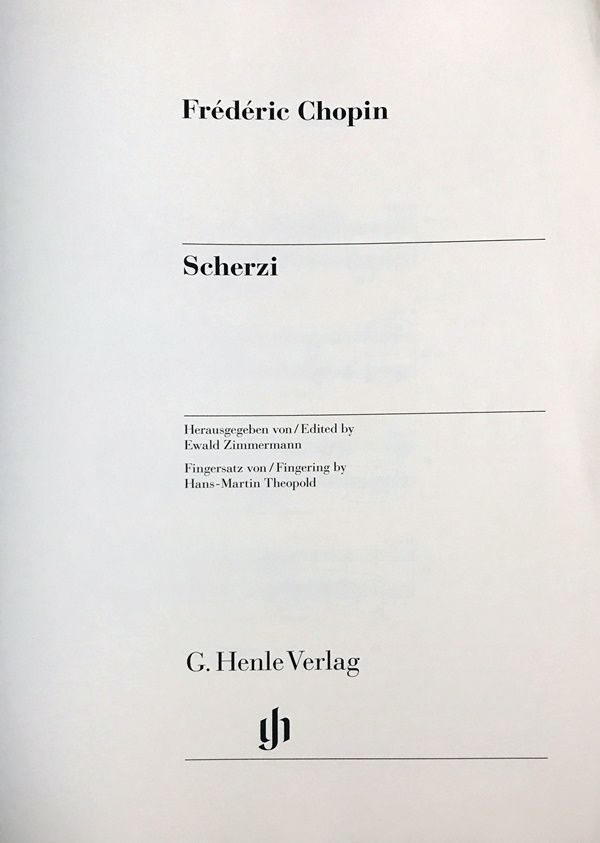 ショパン スケルツォ集 (ピアノ・ソロ) 輸入楽譜 Chopin Scherzi