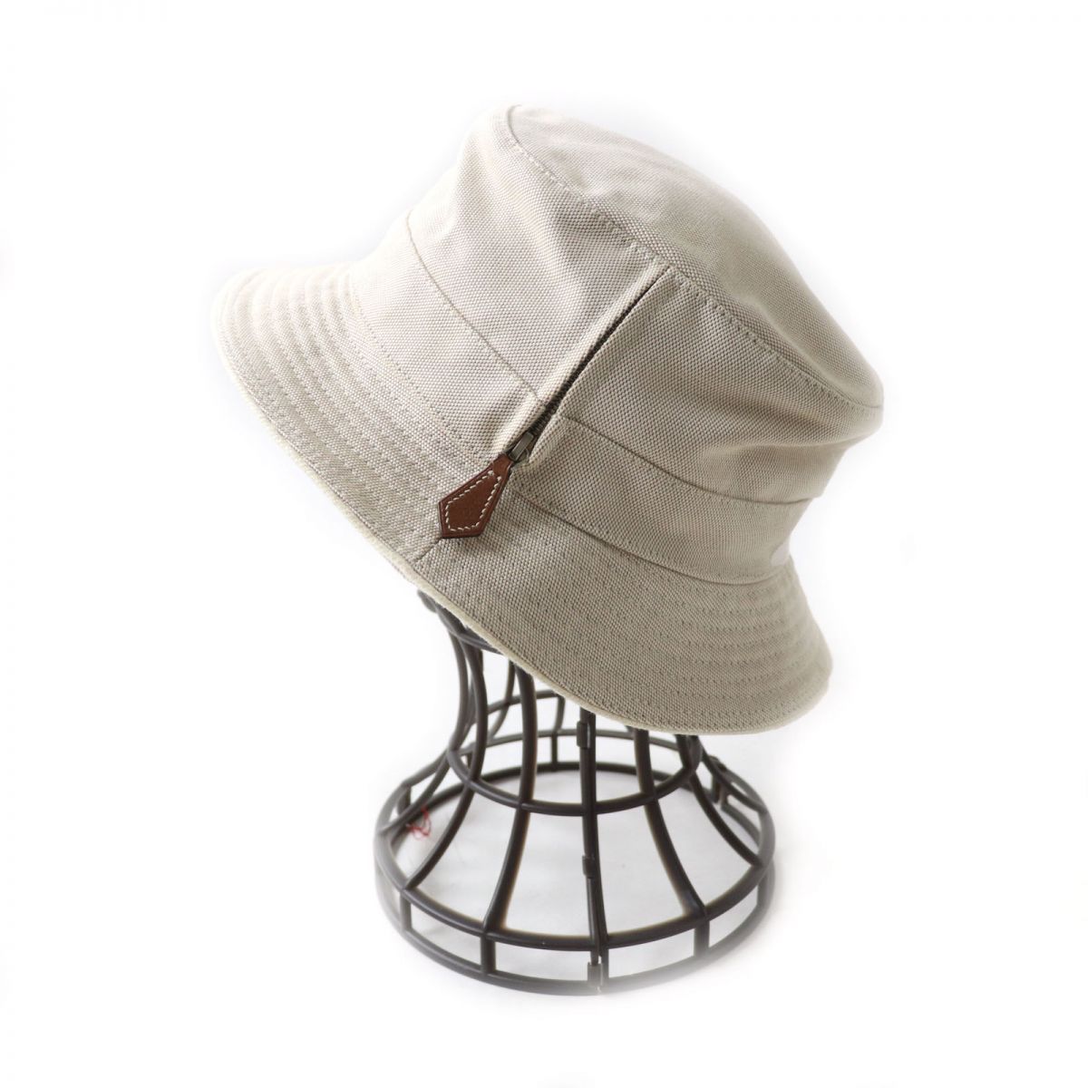 美品☆MOTSCH HERMES モッチエルメス レザープル付き コットン100 