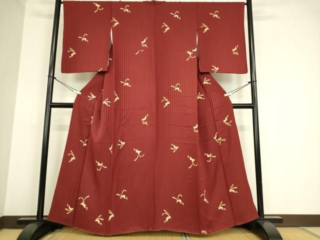 平和屋着物○上質な小紋 菊尽くし やまと誂製 正絹 逸品 未使用