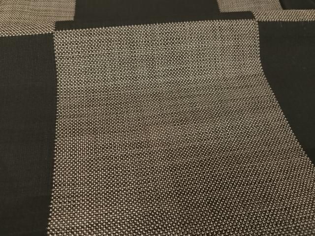 平和屋着物○本場大島紬 9マルキ 市松文様 正絹 逸品 AAAW4174np