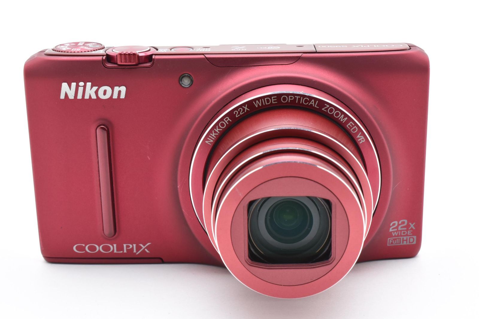 Nikon COOLPIX S9500 レッド バッテリー・充電器付き 極上品 Nikon coolpix S9500 レッド バッテリーチャージャーセット