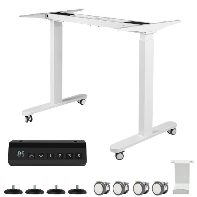 【15%OFF☆送料無料】 昇降デスク 電動昇降式デスク デュアルモーター 高さ調節 静音 電動式 昇降 71cm-119cm デスク Type-C充電ポート フック付き キャスター付き オフィスデスク パソコンデスク 勉強机 学習机 脚部のみ 昇降式 一人暮らし 来店をご期待!