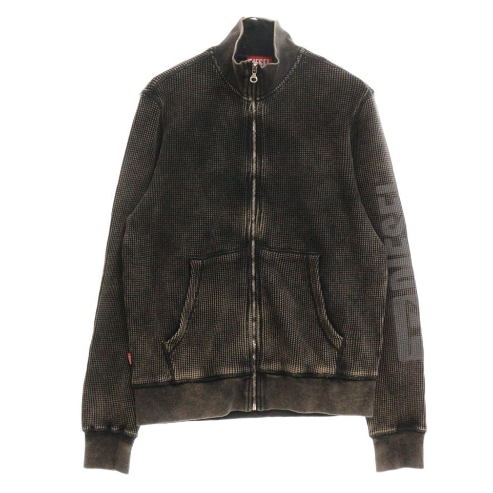 DIESEL (ディーゼル) S-GINAFY-ZIP ジップアップ スウェットジャケット スタンドカラー グレー A12166