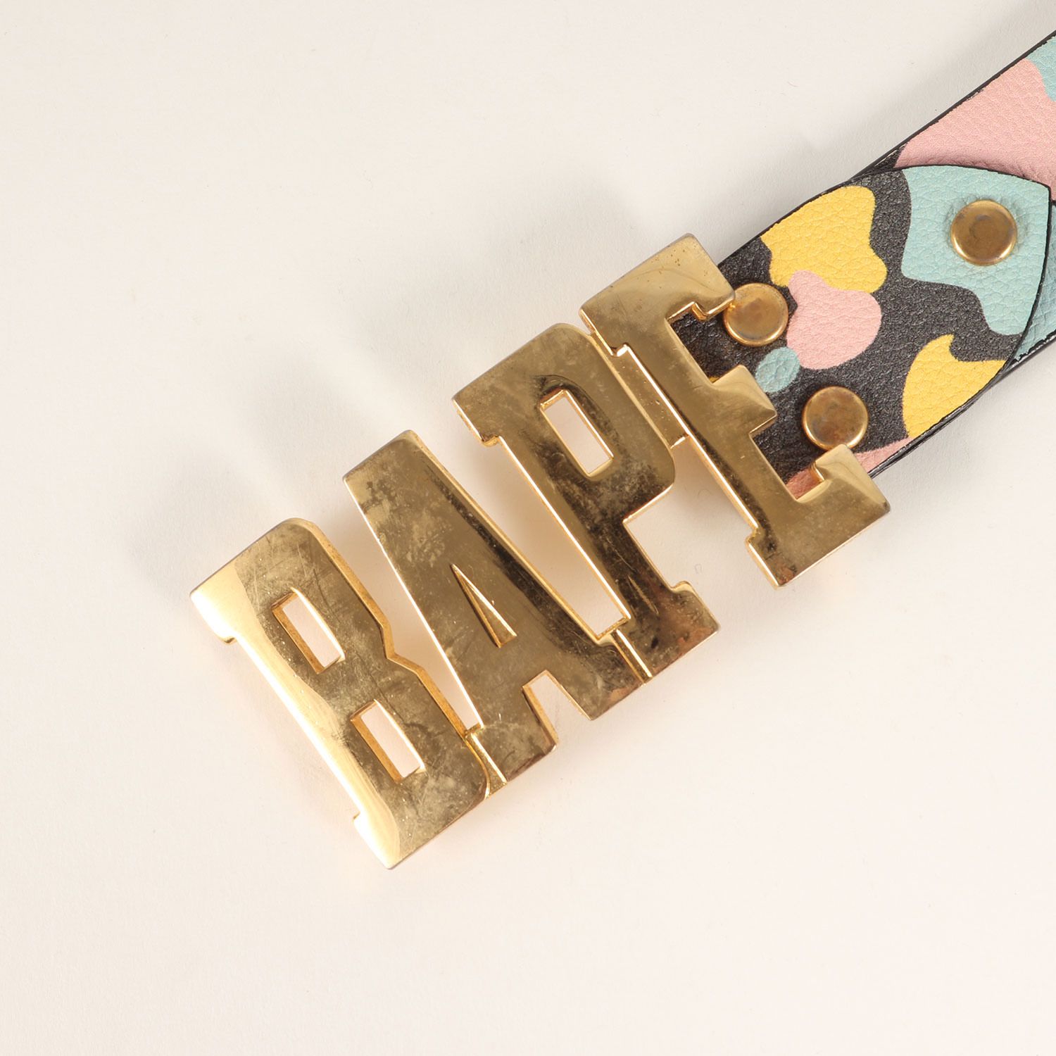【タイムセール！】A BATHING APE 本革 ベルト エイプ 正規品】 A BATHING APE ベルト 本革 ア ベイシング エイプ