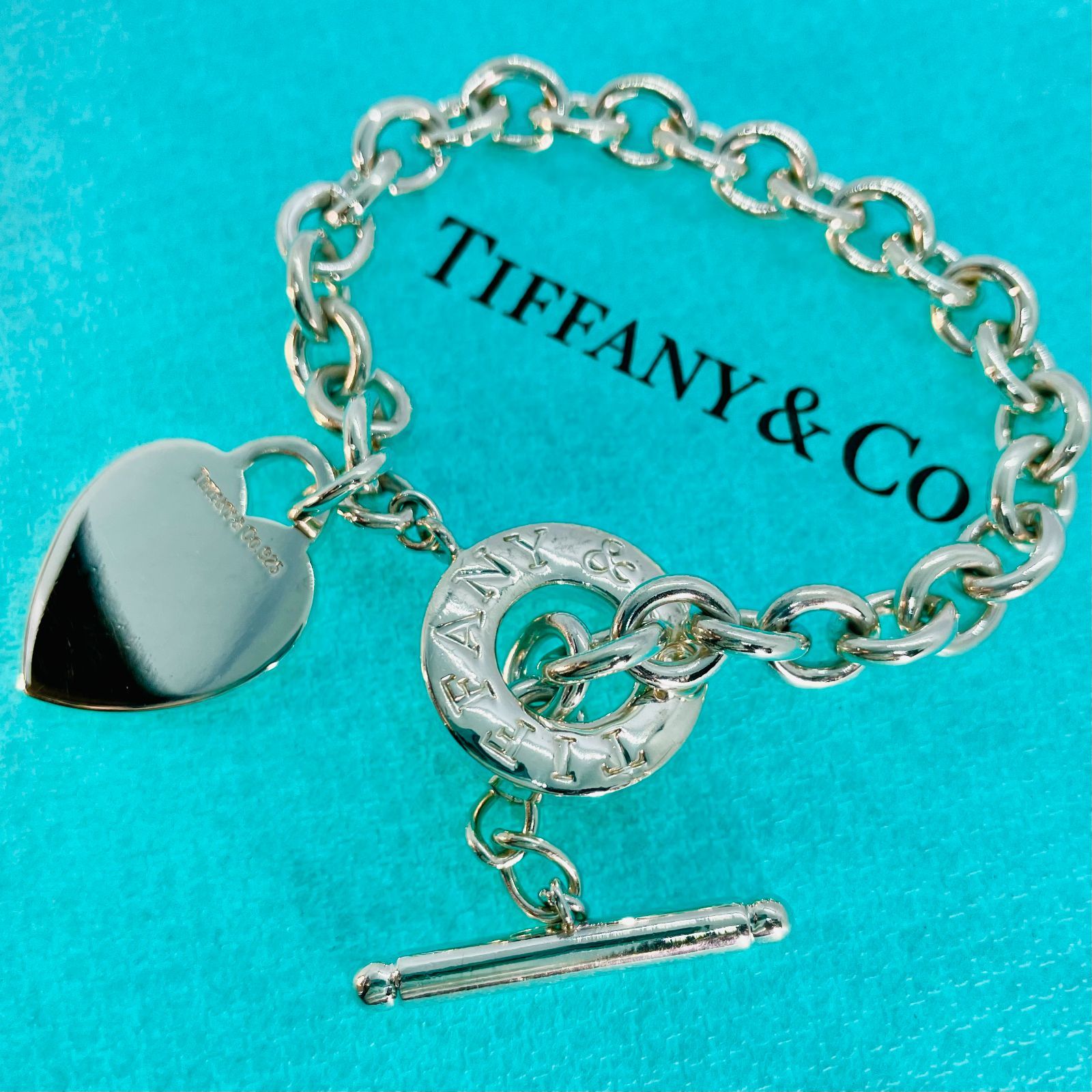 17cm ティファニー トグル ハート ブレスレット シルバー TIFFANY&Co.★789