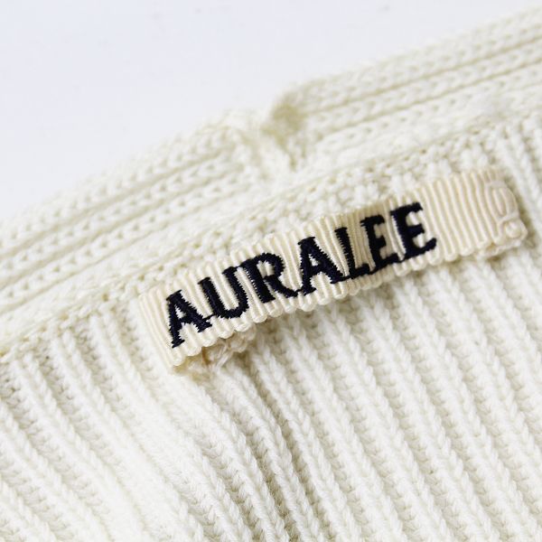 2019SS AURALEE オーラリー SUPER HARD TWIST RIB KNIT V-NECK PO