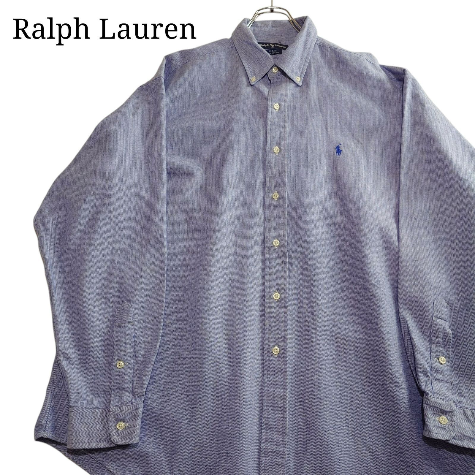 90~00s】Ralph Lauren ボタンダウンシャツ ヘリンボーン - メルカリ
