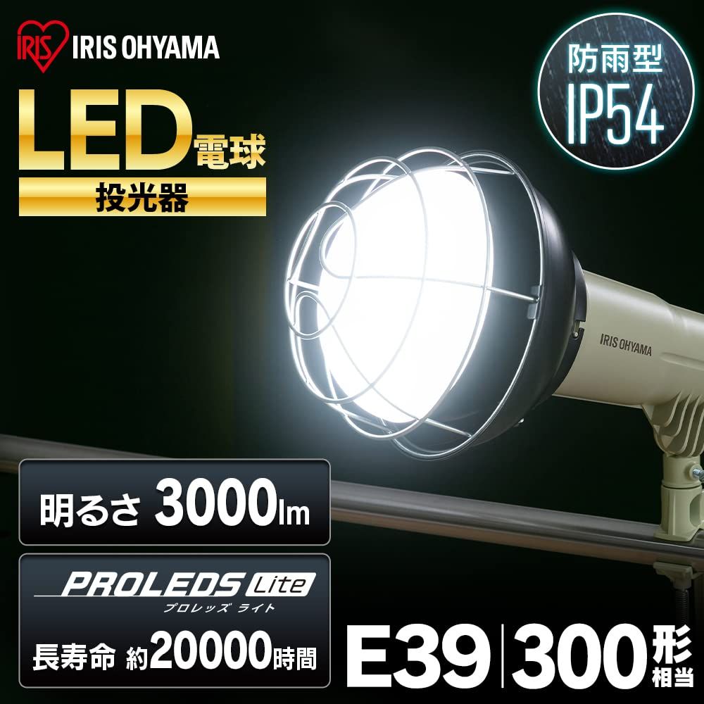 アイリスオーヤマ IRIS OHYAMA LED電球 投光器用 3000lm LDR25D-H-E39-E 2 明るさ3000ルーメン