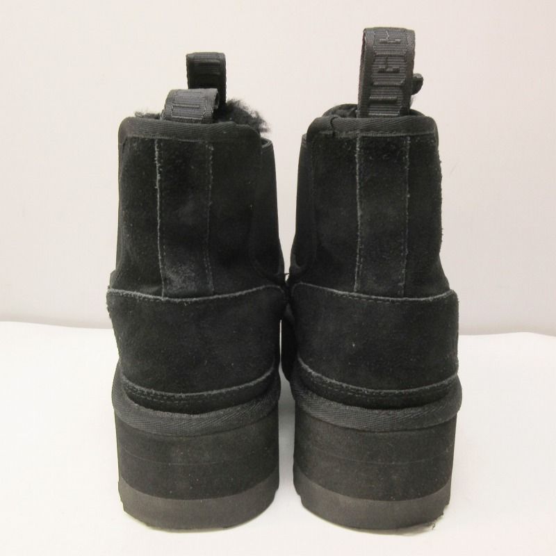 UGG ムートンブーツ ニューメル プラットフォーム チェルシー 黒　23cm UGG】ニューメル プラットフォーム チェルシーブーツ BLACK 23cm UGG