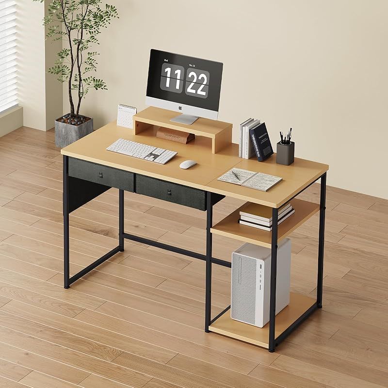 YeTom デスク 机 pcデスク つくえ 作業机 学習机 勉強机 幅140cm*