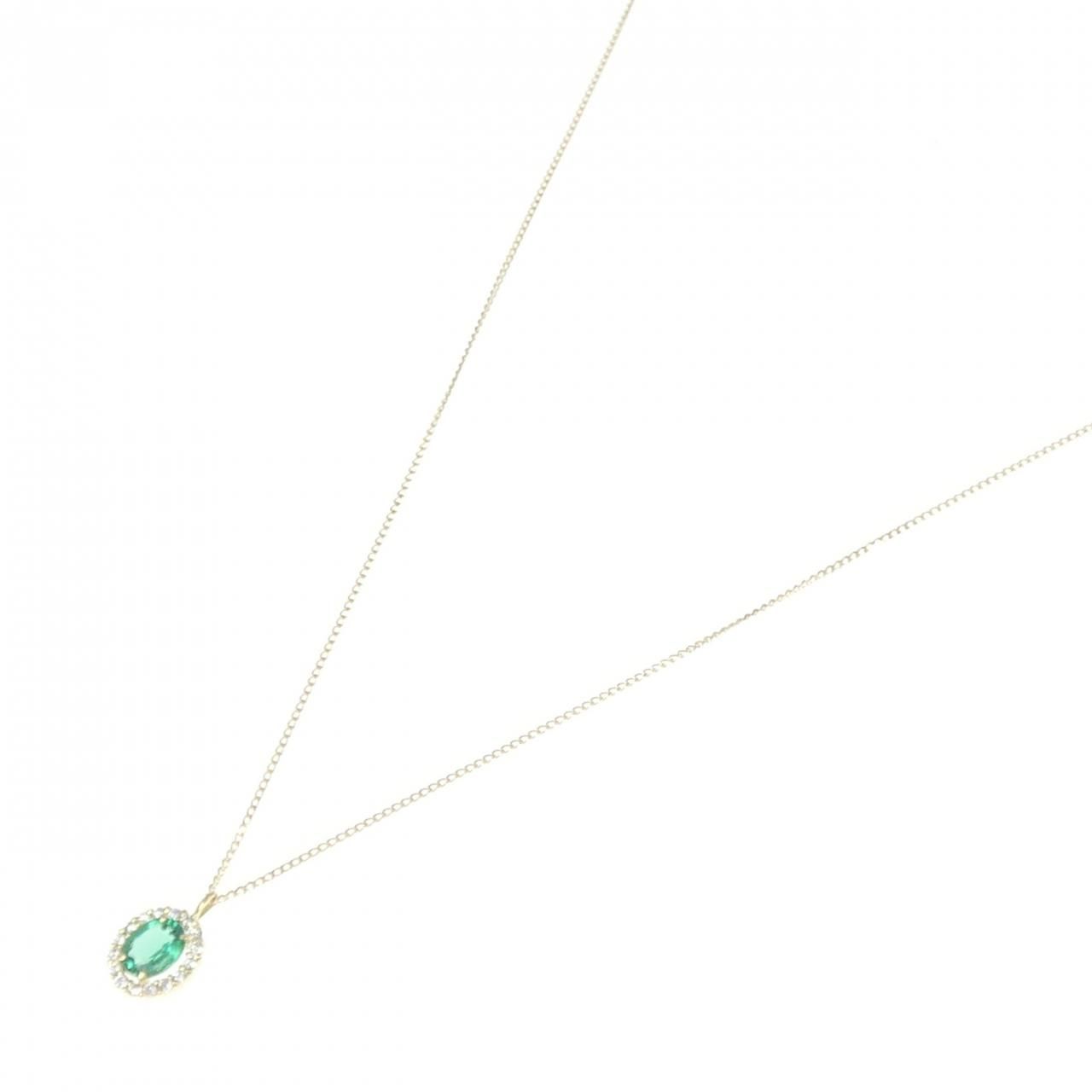 STAR JEWELRY k18YGエメラルドネックレス 新品】K18YG エメラルド ネックレス 0.30CT - メルカリ