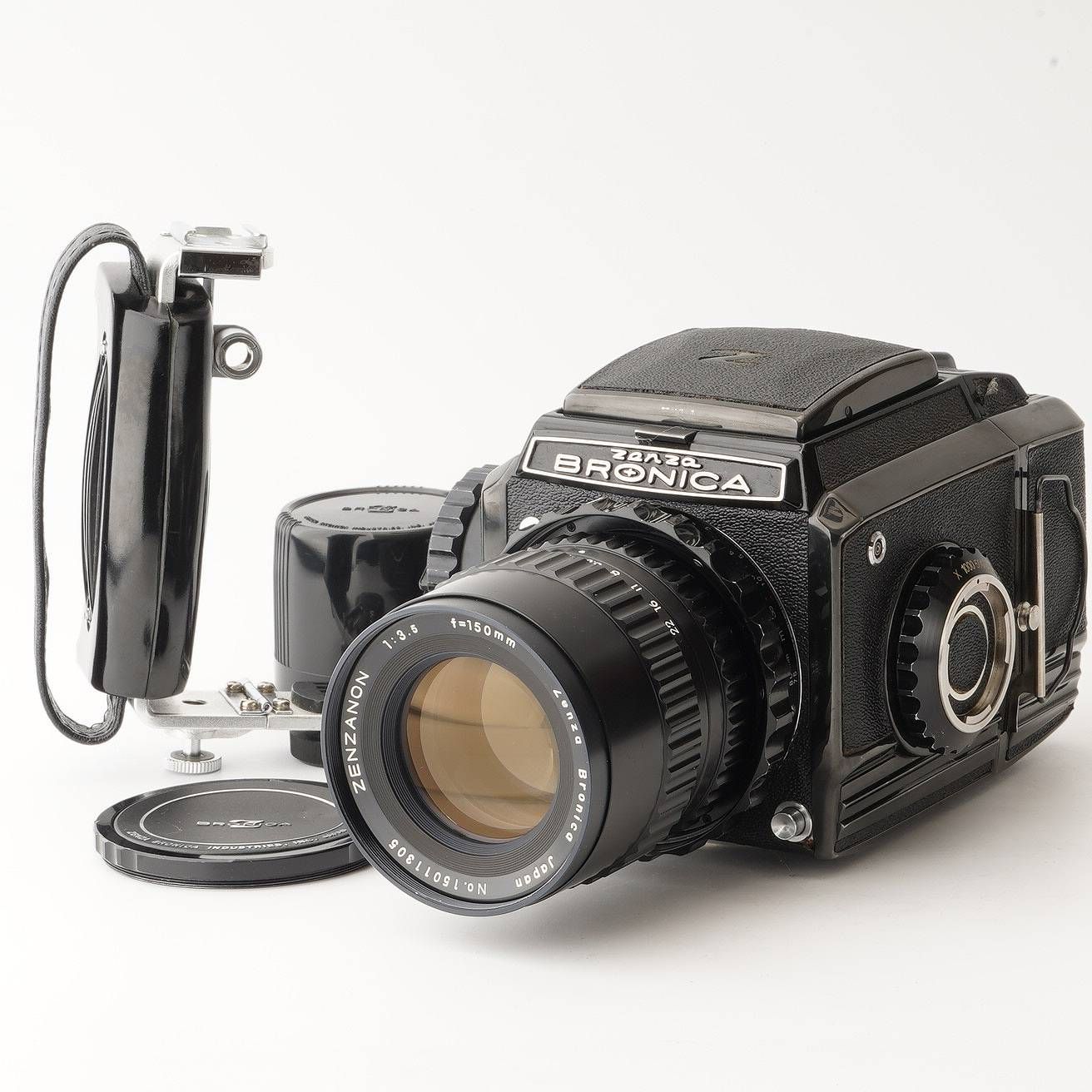 ゼンザブロニカ Zenza Bronica S2 後期 ブラック| Zenzanon 150mm F3.5 | ハンドグリップ