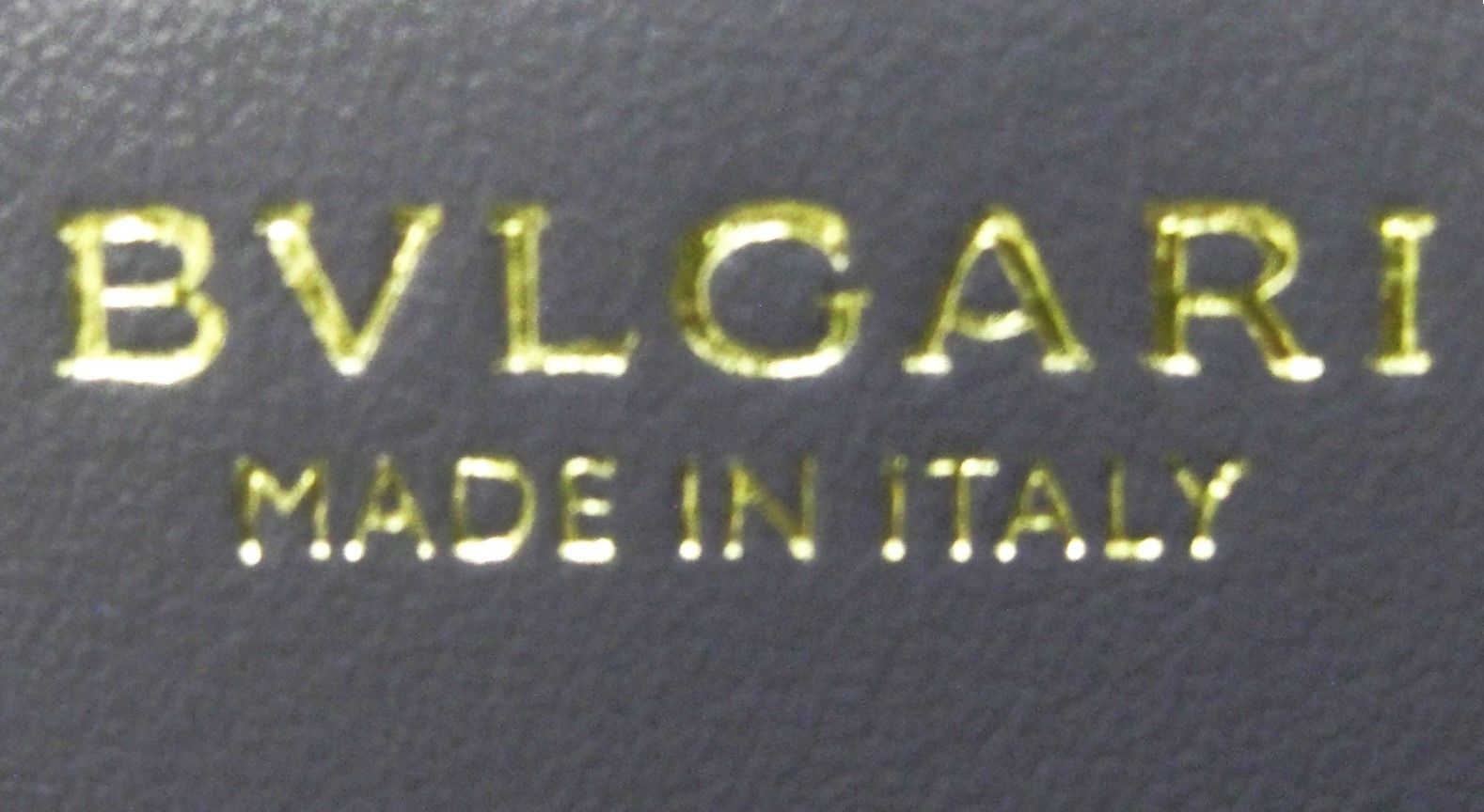 ほぼ未使用 イタリー製 ブルガリ BVLGARI ファスナー小銭入付 長札入  