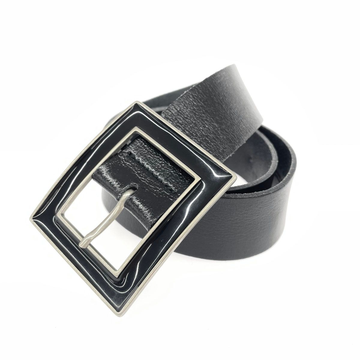 theory セオリー ベルト ブラック レザー レディース ビッグ ピン