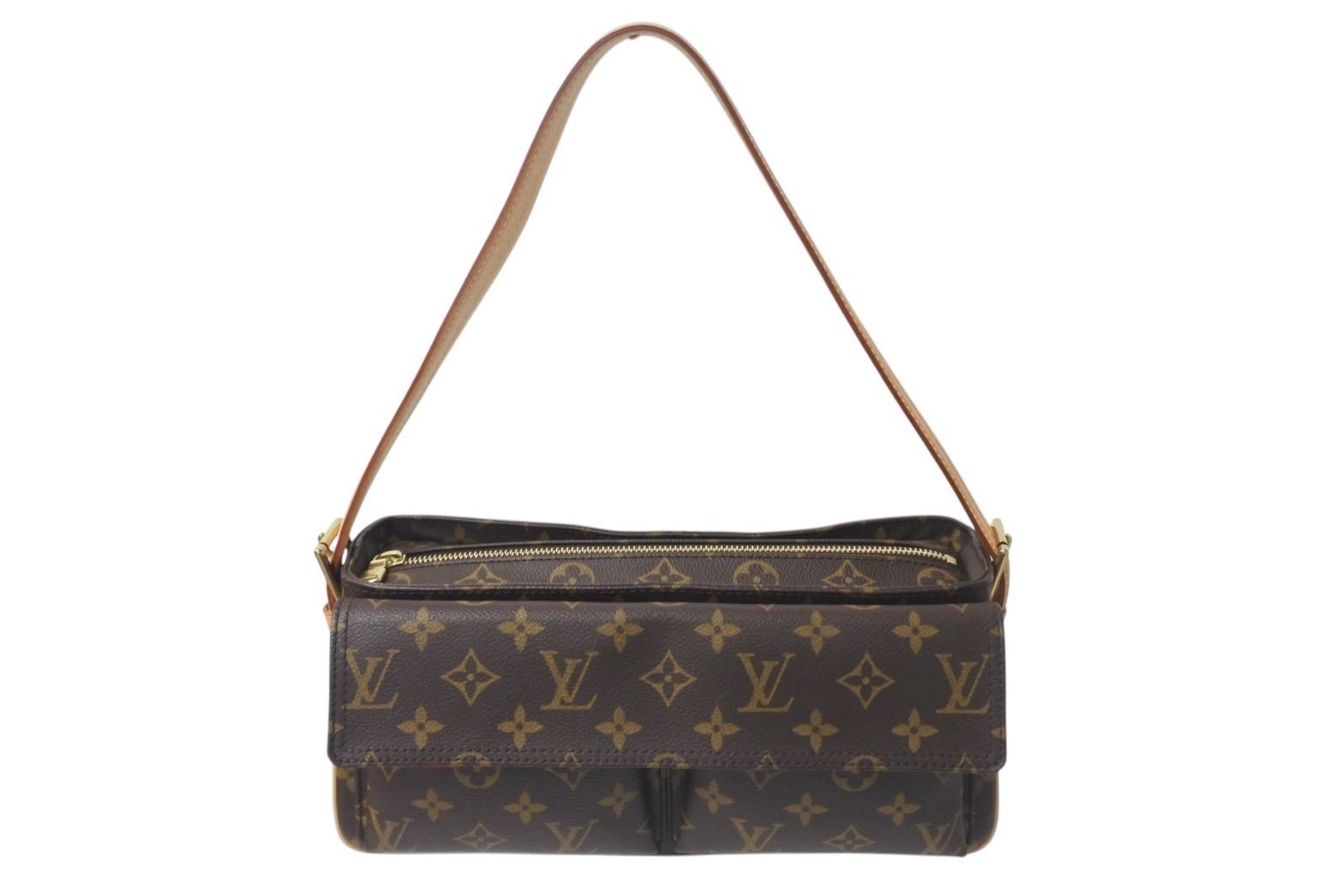 LOUIS VUITTON ルイヴィトン ヴィバシテMM ハンドバッグ ワンショルダーバッグ M51164 モノグラム PVC ブラウン 4b001211