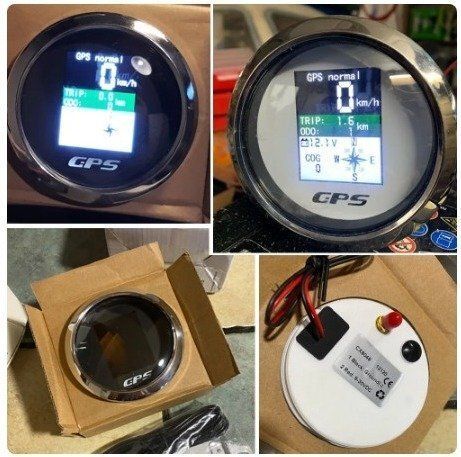 ボート用スピードメーター GPSアンテナ付 9-32Vの車両用 GPSアンテナ 防水ディスプレイ 走行距離計 調整 トラベルカウンタ