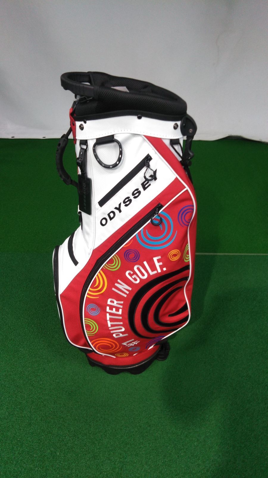 ODYSSEY キャディバッグ ホワイト/ブラック/レッド ODYSSEY