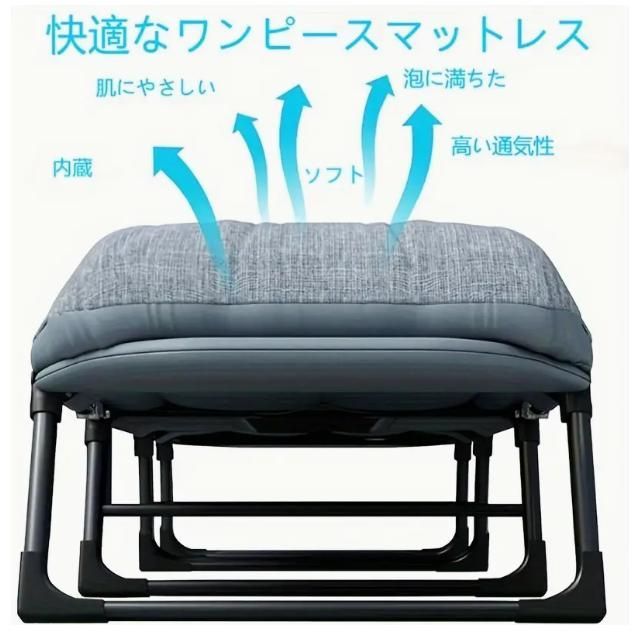 多機能シンプル厚手強化折りたたみラウンジチェア リ
