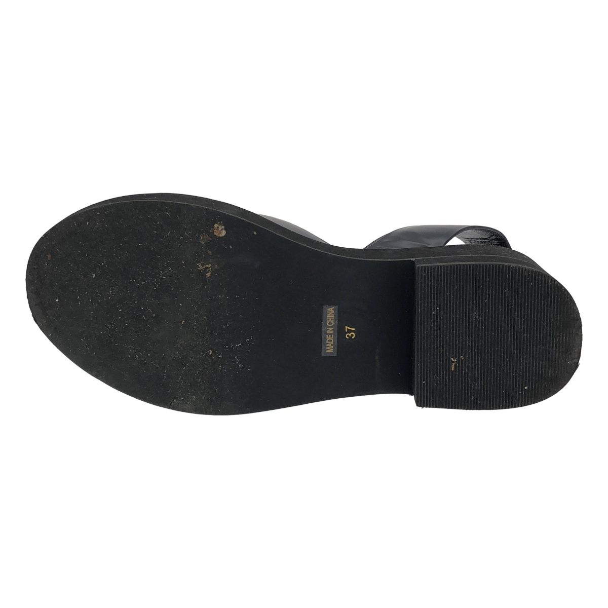 ENFOLD 黒 サンダル ENFOLD(エンフォルド)｜ONE-STRAP SANDAL/サンダル/ブラック の