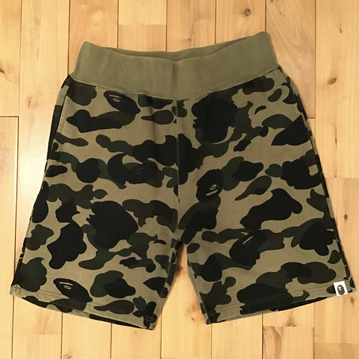 BAPE 1st camo green スウェット ハーフパンツ Sサイズ a bathing ape 
