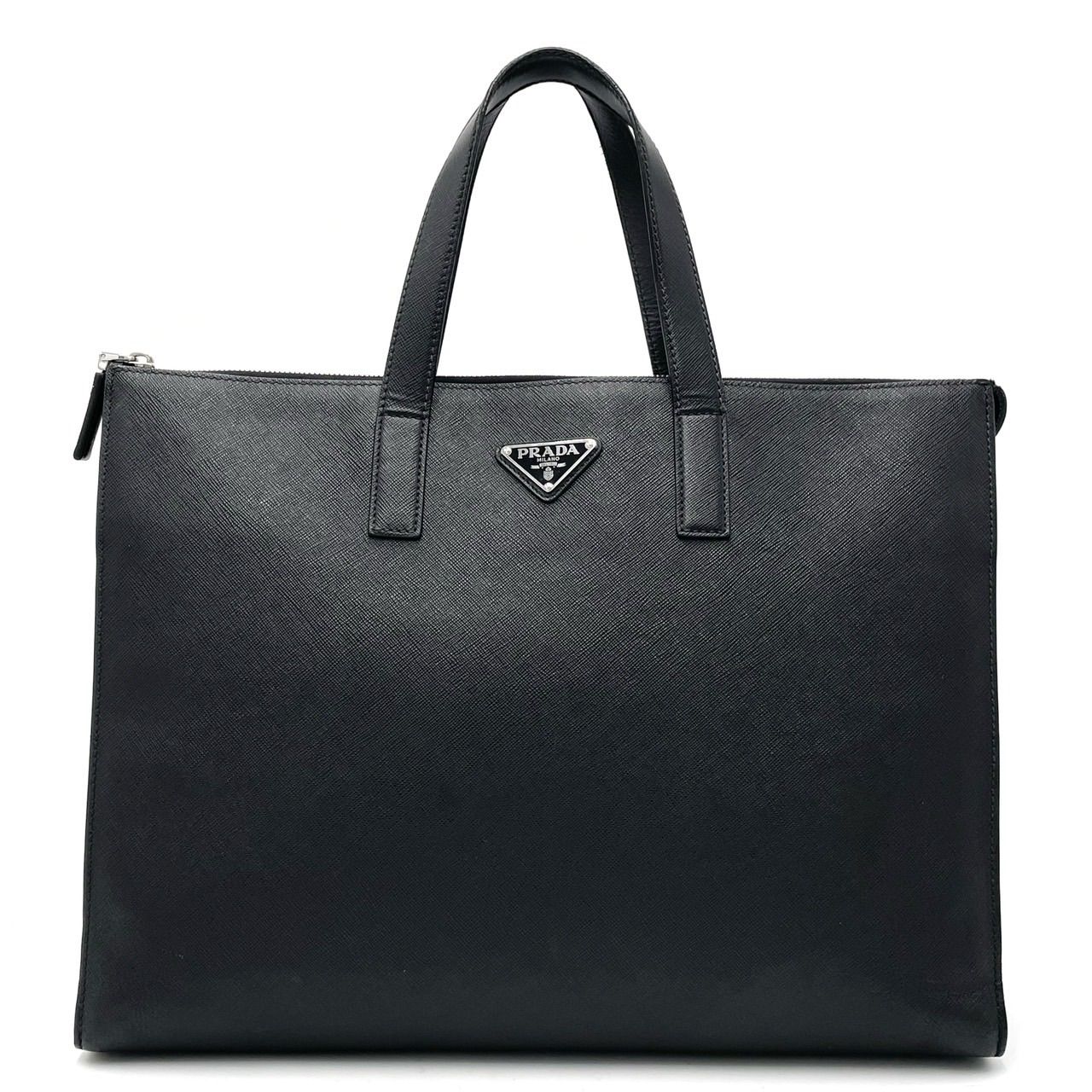 近年モデル＊プラダ PRADA ビジネスバッグ サフィアーノ 三角
