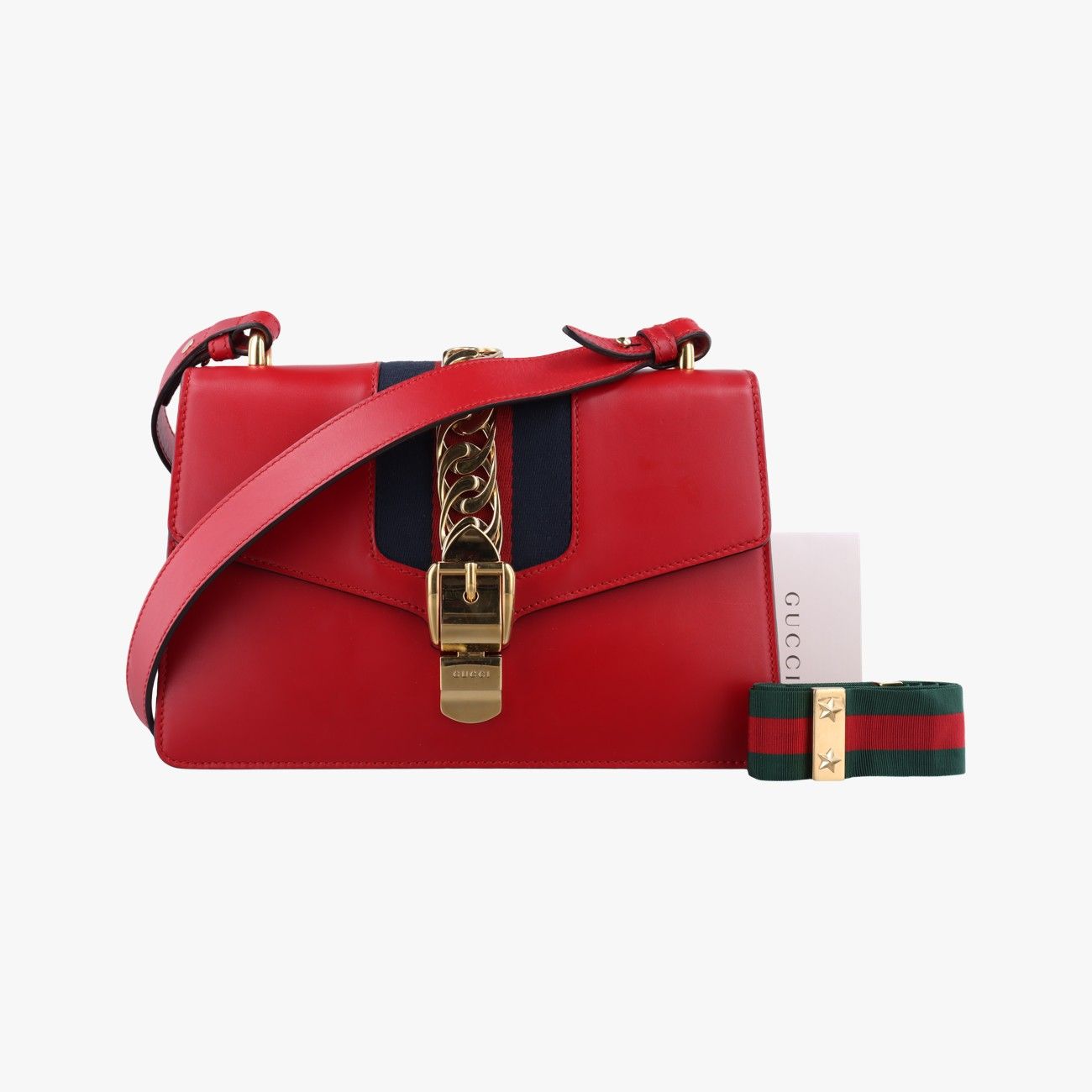 グッチGucciシルヴィ レッド レザー 421882 E021574648