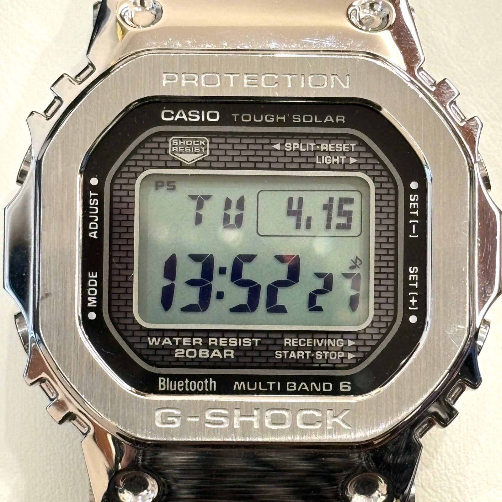 ΩNA3558 CASIO カシオ G-SHOCK ジーショック GMW-B5000 フルメタルタフソーラー 腕時計 デジタル シルバー ブラック 箱 説明書 付き