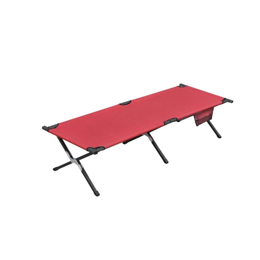 美品 CLSアウトドアコット赤 折り畳みベッド 7075