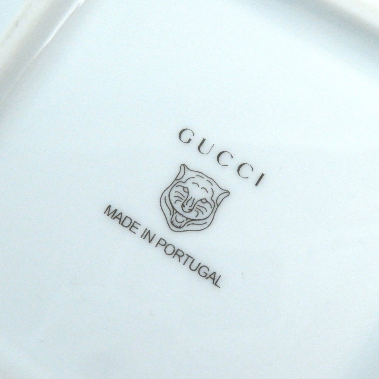 未使用品△GUCCI グッチ 696698 Guccy XXVプリント ポーセリン コイントレイ アクセサリートレイ 小物入れ 皿 ターコイズブルー 箱付き メンズ レディース オススメ◎