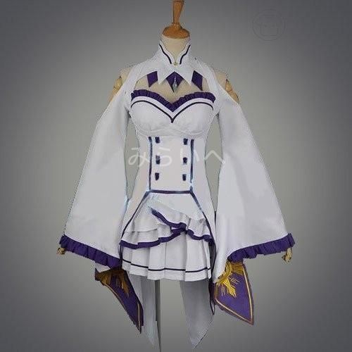 Re ゼロから始める異世界生活 エミリア風 コスプレ衣装 イベント 演出服 変装 二次会 COS Cosplay