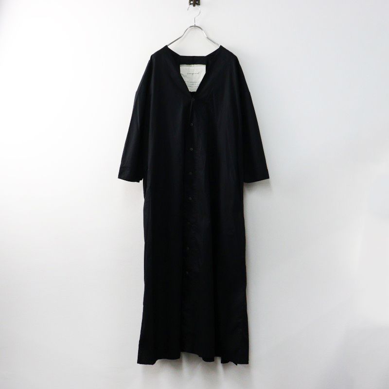 ARTS-SCIENCE取扱 トゥーグッド Toogood THE ASTROLOGER DRESS シャツワンピース 1 ブラック ワイドドレス 2400014416626