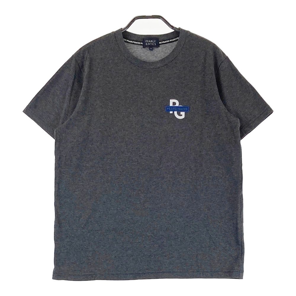 【新品、未使用】パーリーゲイツ　Ｔシャツ　メンズ　サイズ：４（Ｍ） サイズ：4 PEARLY GATES パーリーゲイツ 半袖Tシャツ プリント グレー