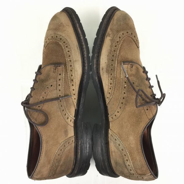 試着交換OK！アレンエドモンズ Big sur ビッグサー/ウイングチップ/ビジネスシューズ/7D/〈ブラウン/茶/BROWN〉スエード/　Vintage/メンズ//men's 菅NO.メZA-247 試着交換OK！アレンエドモンズ Big sur ビッグサー/ウイングチップ