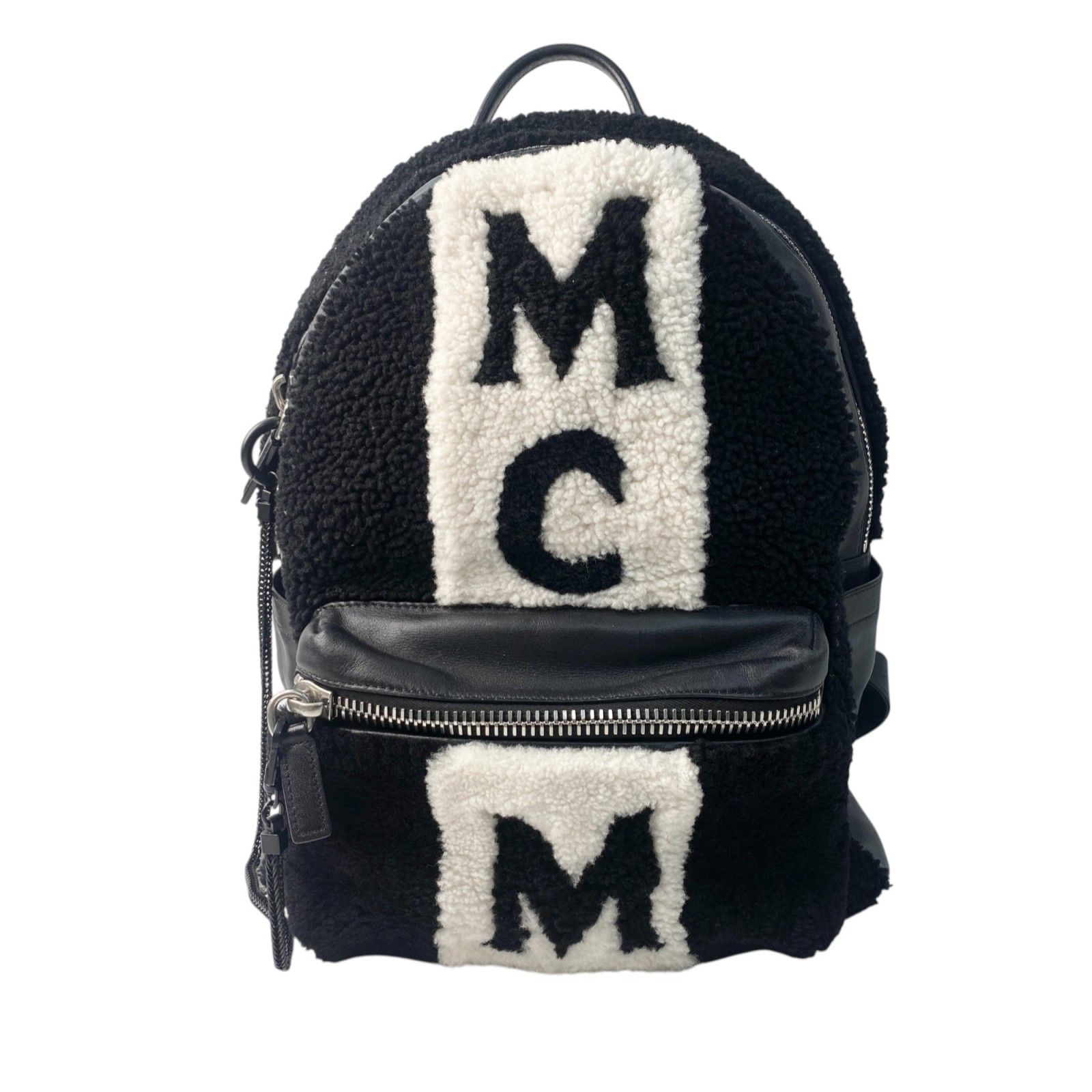 エムシーエム MCM レディース ロゴ バックパック ムートン レザー 