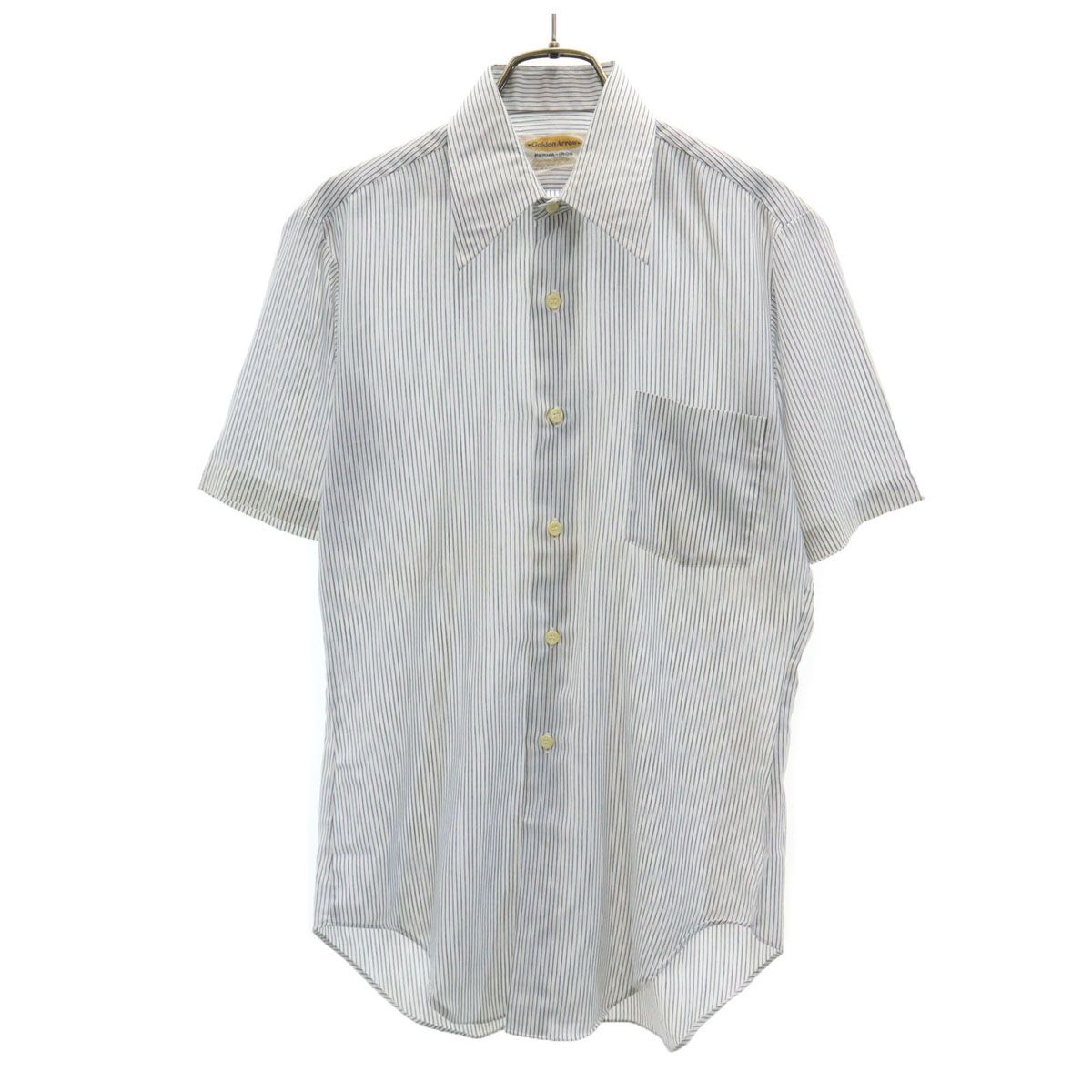 Golden Arrow ゴールデンアロー 70s 80s ヴィンテージ 半袖 シャツ ブルー系 メンズ 古着
