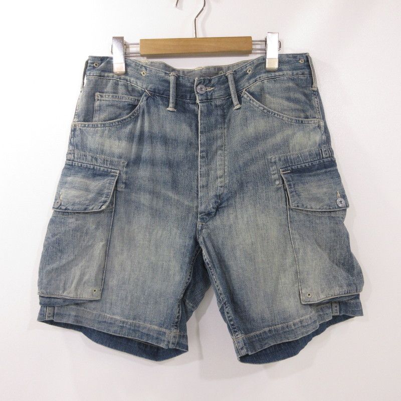 姫路東店 RRL RALPH LAUREN | ダブルアールエルラルフローレン サイズ W 32 ショートパンツ INDIGO DENIM CARGO SHORTS ライトブルー 107