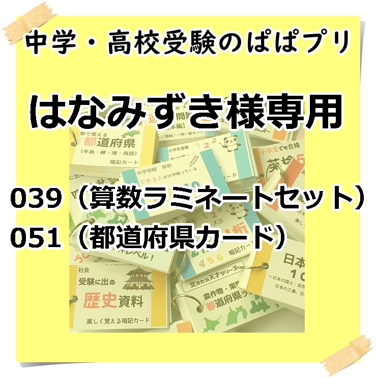 はなみずき様専用 039、051 - ぱぱプリショップ⭐️50以上の受験教材