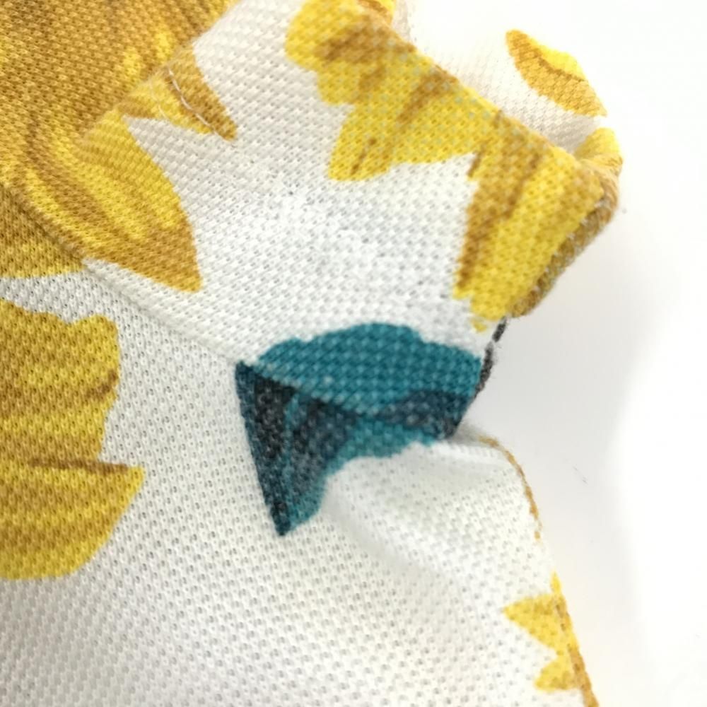 白×イエロー ひまわり総柄