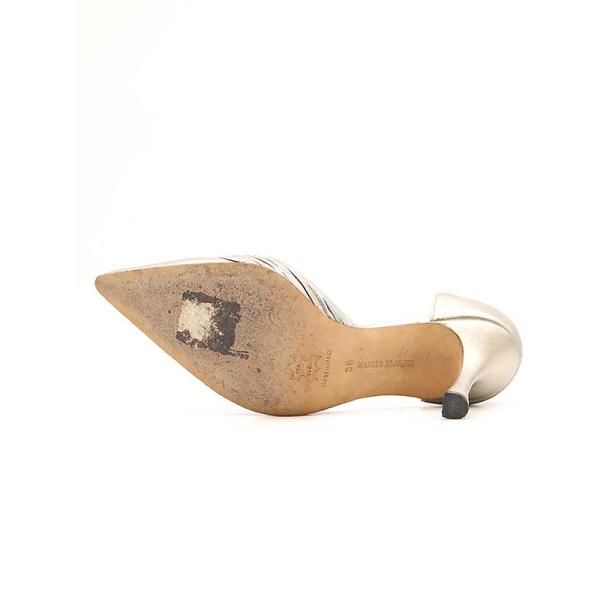 【美品✨】マノロブラニク シルバー ポインテッドトゥパンプス DRAWER MANOLO BLAHNIK マノロブラニク 23SS DRAWER別注 ポイン